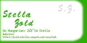 stella zold business card